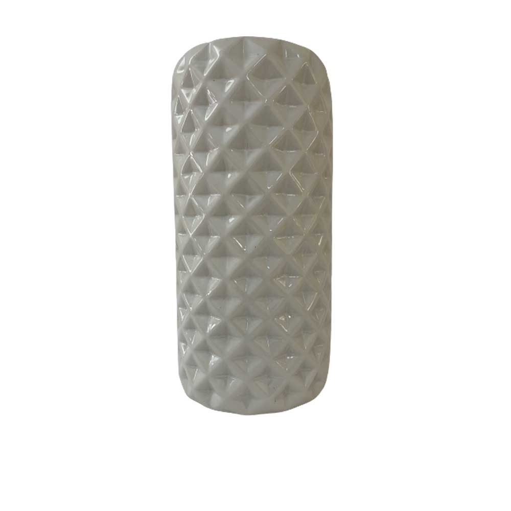 Textured Cylindrical Ceramic Vase
